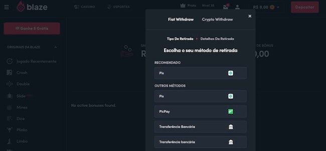 Pix saque rápido